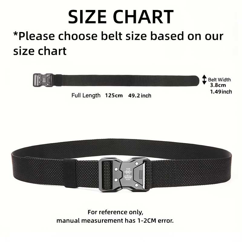 Tactical Belt with Quick Release Buckle